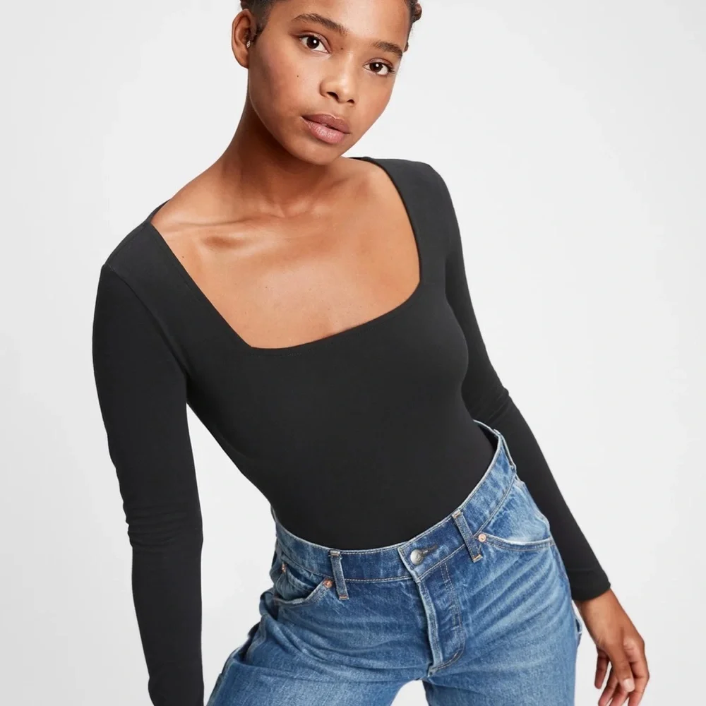 Abercrombie & Fitch Long Sleeve Bodysuit | Black | Medium - Picture 2 of 9